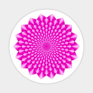 Pink Floral Mandala with 3D Effect Magnet